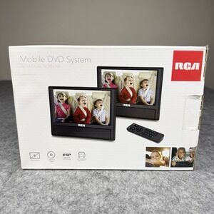 RCA BRAND NEW Double Play Mobile DVD System Two 9 inch Screens With Remote